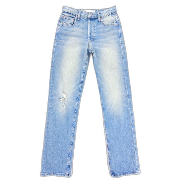 MOTHER Superior Tomcat Ankle Jeans Gospel Grace High Rise Clean Girl Light Wash